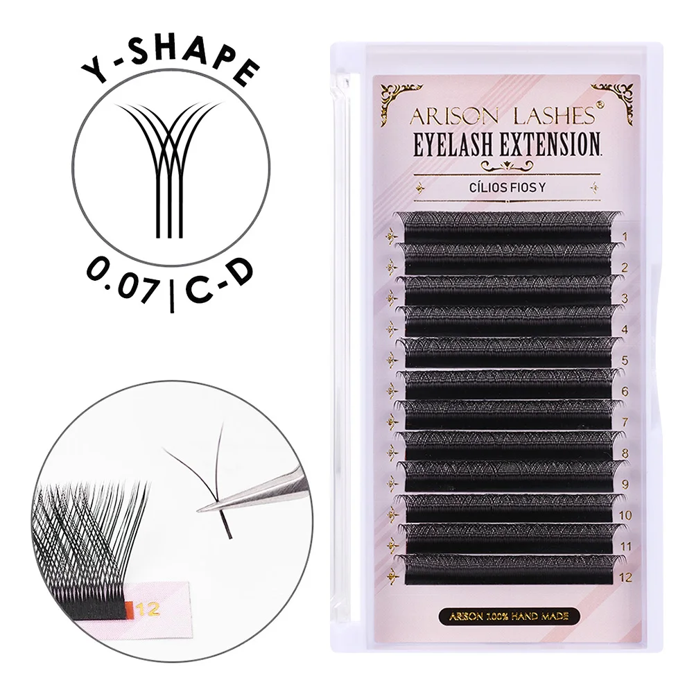 ARISON 12 Rows YY Lashes False Eyelashes Makeup Supplies Fake Eyelashes Natural Look False Lashes