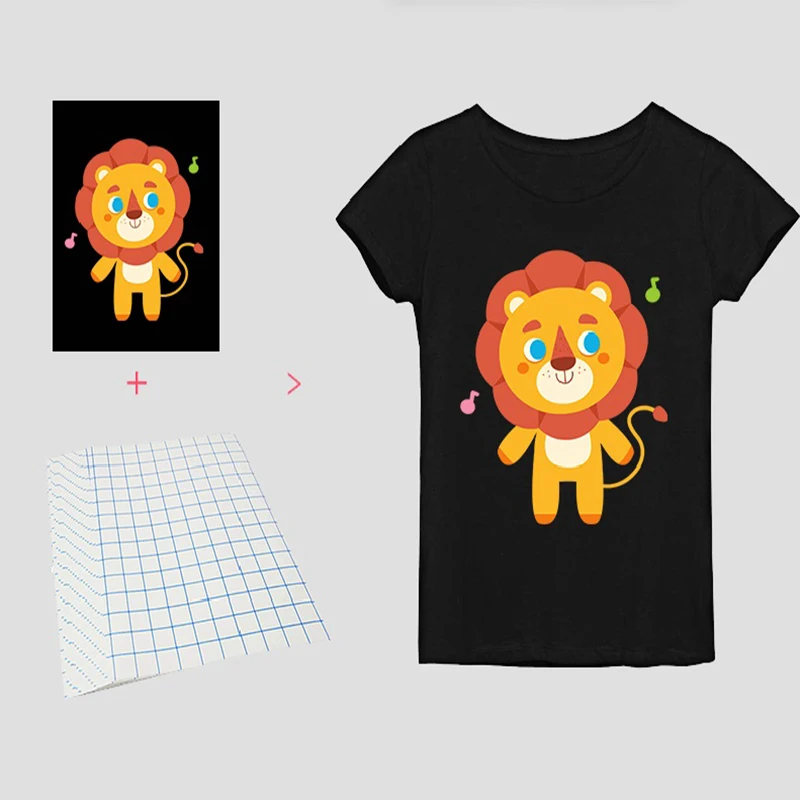 옷에 A4 인쇄 용지 인쇄 가능한 섬유 비닐 잉크젯 열전사 용지 티셔츠 전사 용지 섬유 다리미