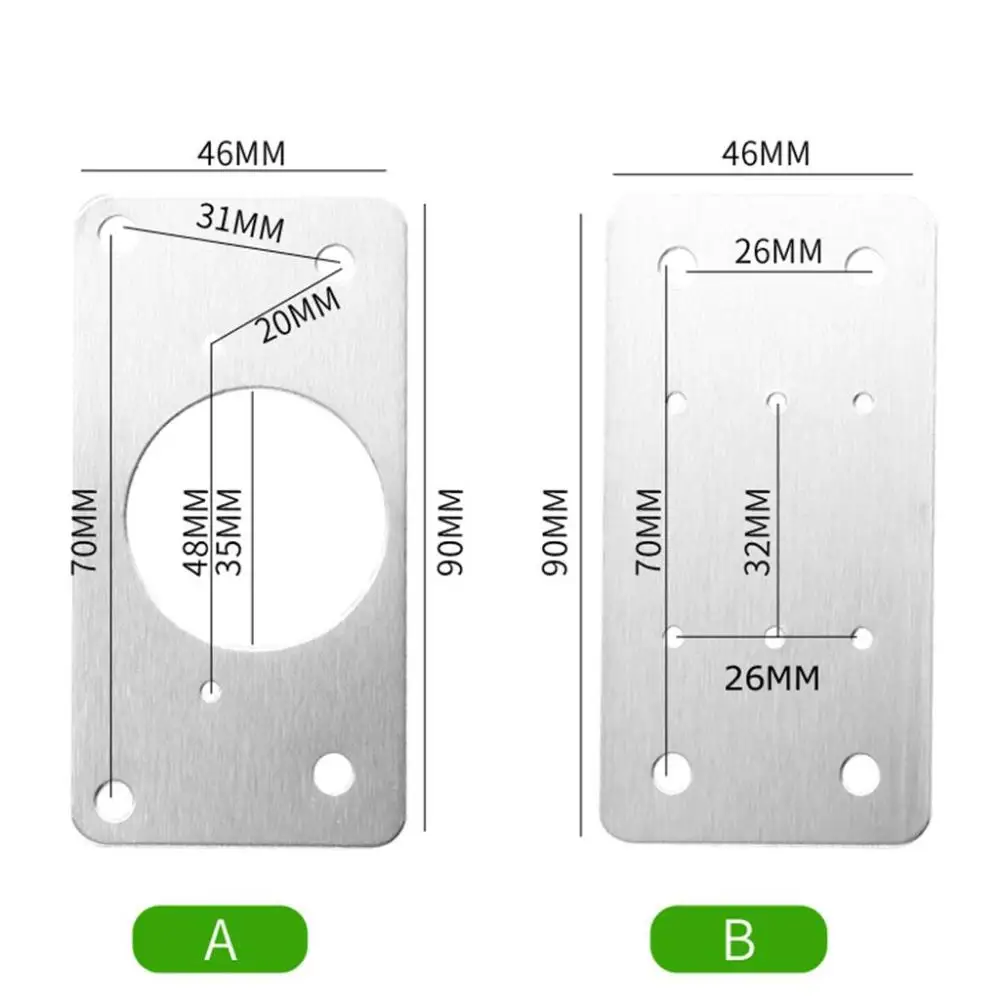 Hinge Repair Plate Kit for Cabinet Furniture Drawer Stainless Steel Table Cabinet Hinges Placa Para Bisagras Hardware Tools