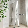 Installation-free Kitchen Cabinets Folding Storage Rack Kitchen Pan Microwave Storage Rack Home Bathroom Mobile Rack N 3