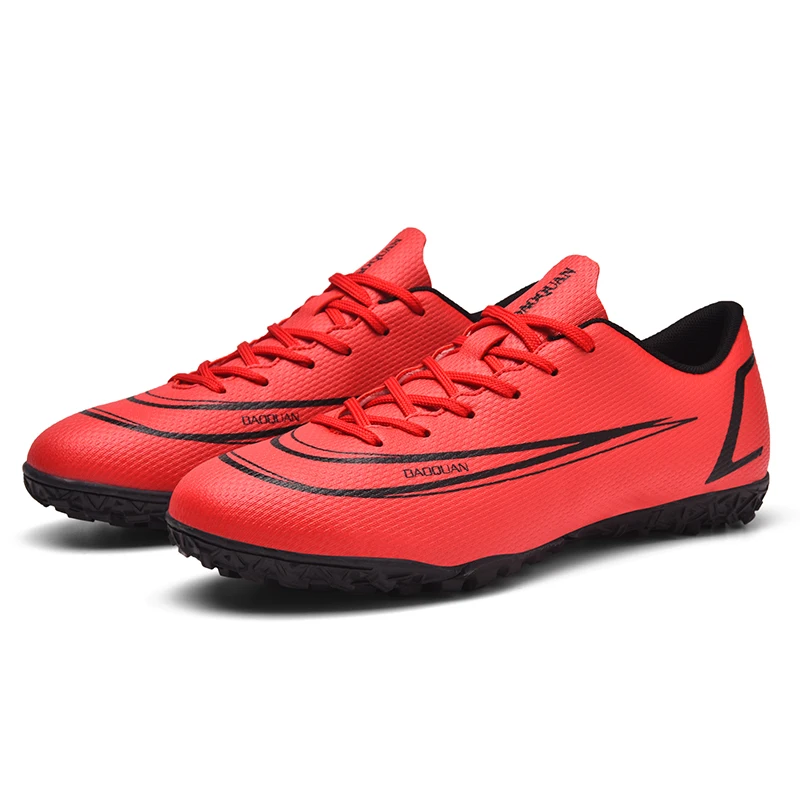 

2022 New Professional Unisex Soccer Shoes Long Spikes TF Ankle Football Boots Outdoor Grass Cleats Football Shoes Eu size 35-47