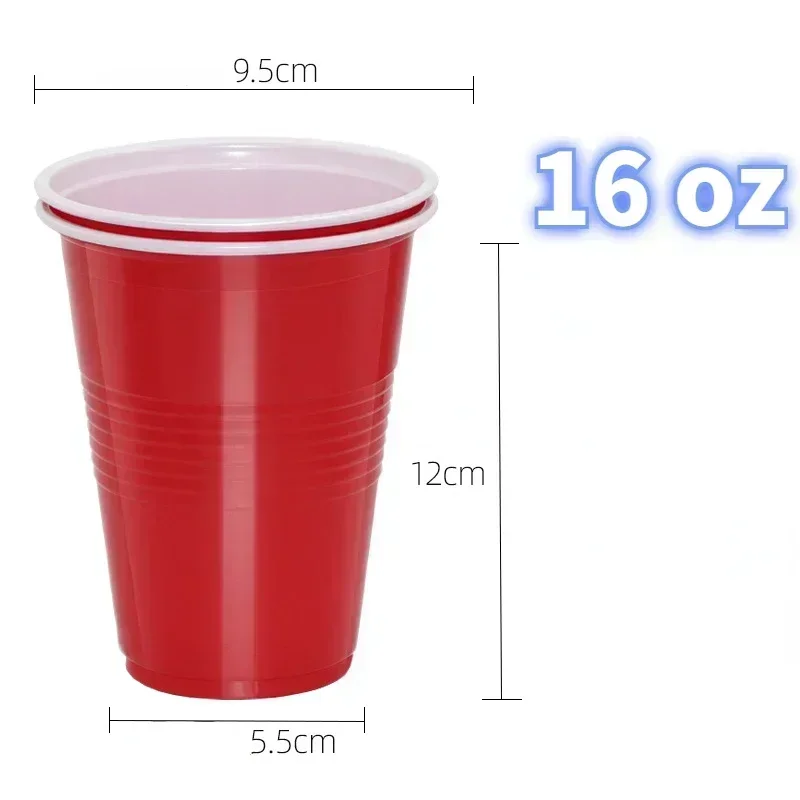 Plastic Cups 50Pcs 16-Ounce Disposable