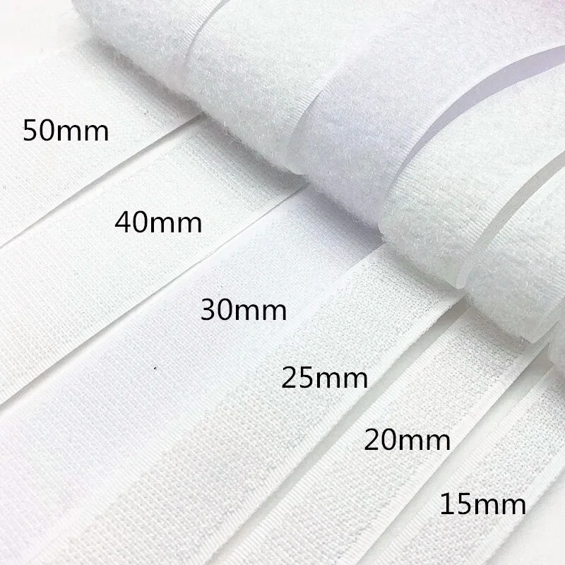Description Picture 5 of item25Meter Reusable Magic Nylon Strip Household Hook and Loop Non-Adhesive Fastener Tape DIY Sewing Accessories 20/25/30/50mm white