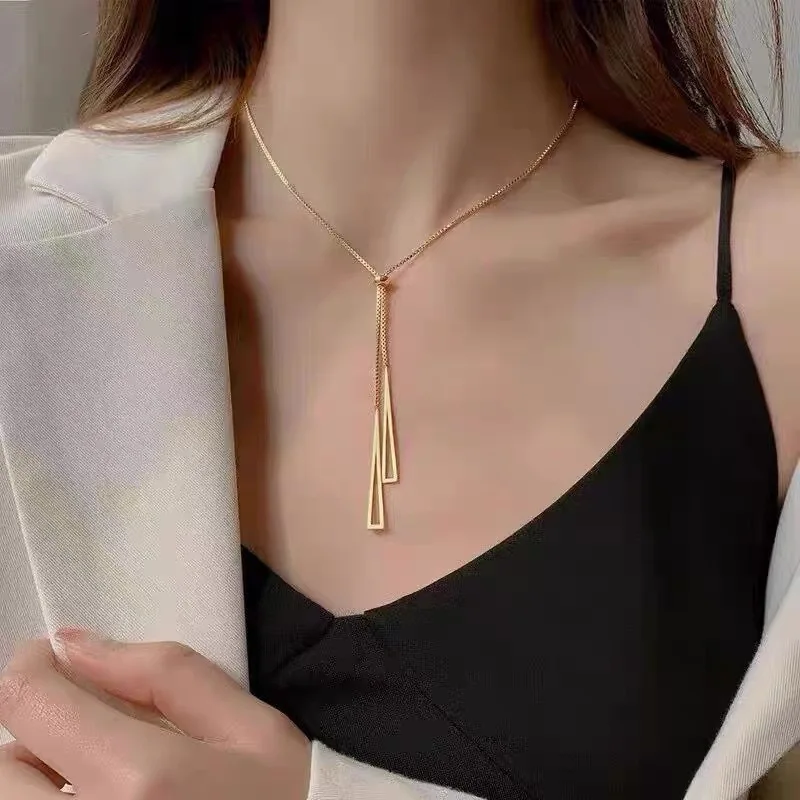 2023 Popular Geometric Pullover Box Chain Female Long Necklace For Women Adjustable Noble Jewelry Wedding Birthday Gift_voghion.com