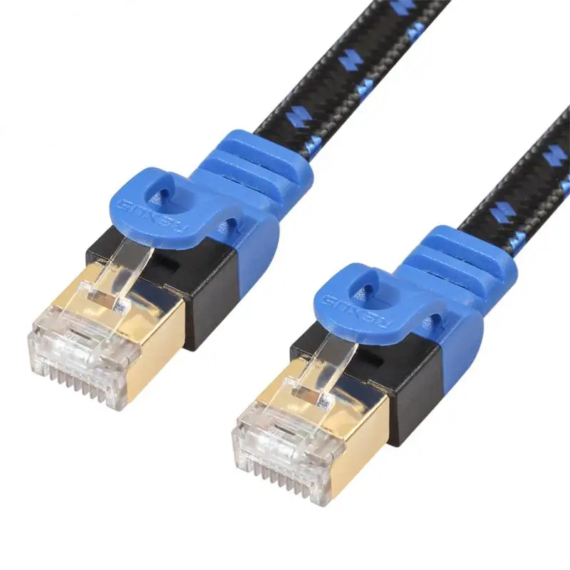 CAT7-2 플랫 10G 네트워크 케이블, 이중 차폐 순수 구리 네트워크 케이블,..