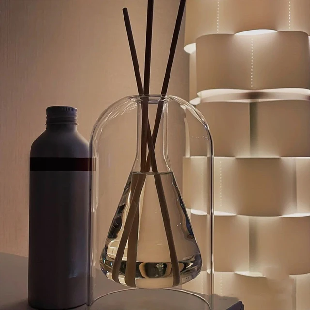 Aromatherapy Diffuser Bottle Glass Essential Oil with Diffusers Sticks Storage Containers Transaprent Modern Home Decorations 6