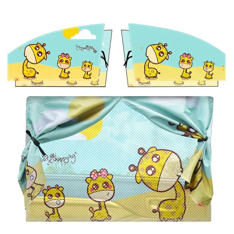 

Window Shades For Car Baby Magnetic Car Side Window Sun Shade Cute Automotive Window Sunshades Universal Car Curtain With Sun &