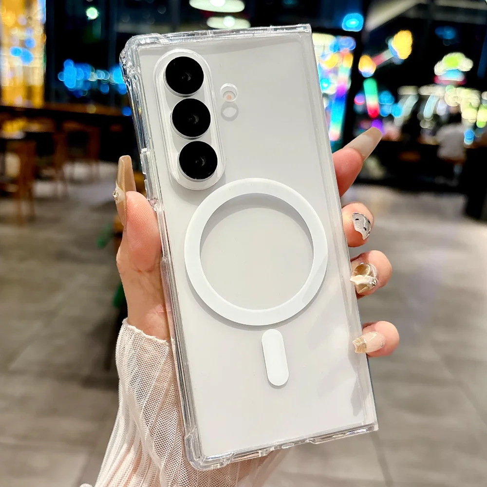 MagSafe Transparent Shockproof Wireless Charging Phone Case