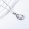 Drop Water with Paw Print Urn Necklace Stainless Steel Cremation Pendant For Ashes Keepsake Jewelry For Pet with funnel Knit 4