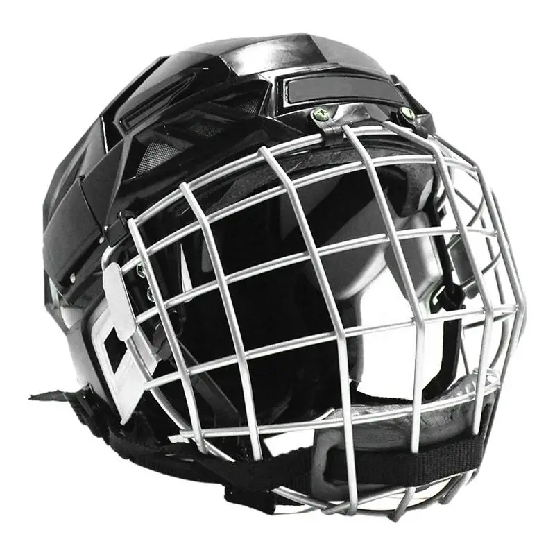 

Ice Hockey Helmet Adjustable Face Mask Safe Head Protector Street Hockey Goalie Helmets with Hockey Face Shield
