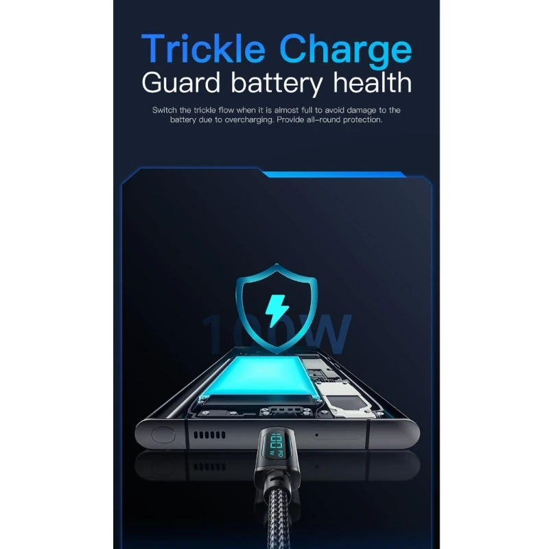 7A USB  C ̺ LED ÷ PD 100W   USB C  ڵ ̾ Ʈ ޴ ȭ -C USB C ̺