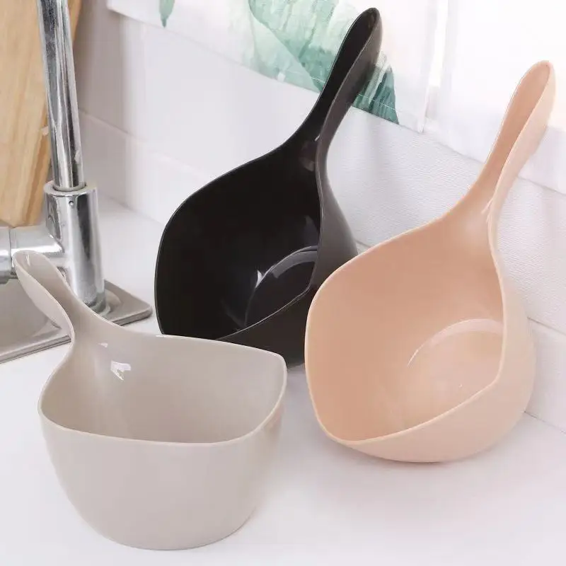 Kitchen Plastic Water Scoops Anti-drop Durable Large Vegetable Fruit Washing Ladle Baby Bath Dipper Shampoo Spoons