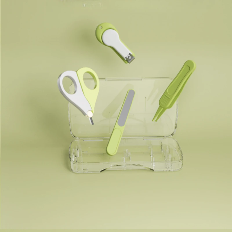 Baby Nail Clipper Set Newborn Young Children Dedicated Nail Clippers Baby Care Kit for 4pcs/set Safe Anti-pinch Care Tools