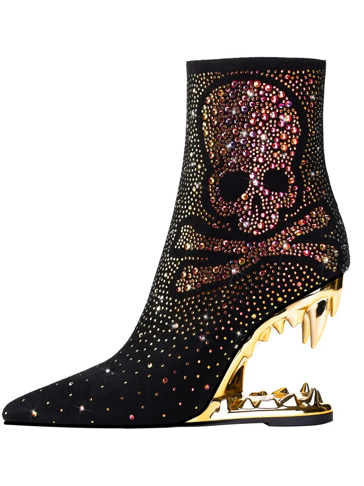 European and American Knee-length Thigh Women's Boots Fashion Pointed Side Zipper Teeth High Heels Show Patent Leather Boots women high heel boots