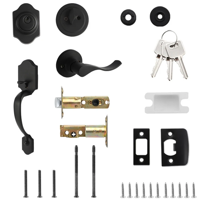 

1Set Front Door Handle And Deadbolt Set Front Door Lock Set Front Door Handles Lock