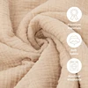 Soft Muslin Cotton Baby Blanket Double Layer Breathable and Lightweight Blanket Cozy Warm for Newborn Baby Boys Girls 3