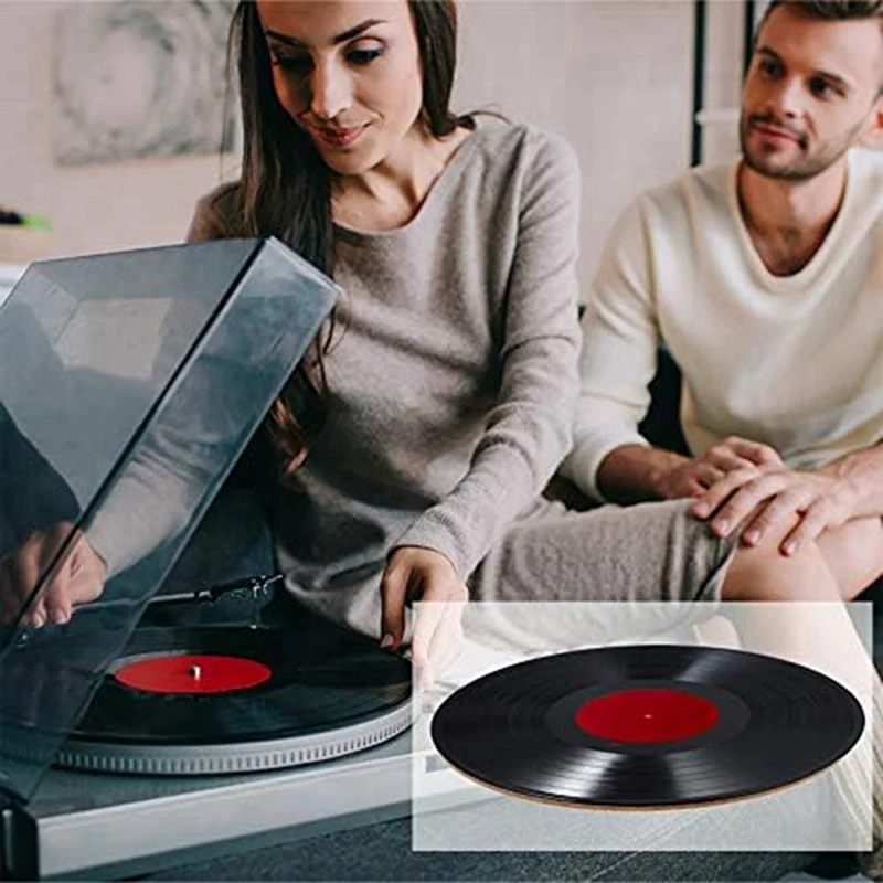 B63B-6 Pieces Cork Turntable Mats With High Fidelity For Vinyl LP Record Players Audiophile Reduce Noise