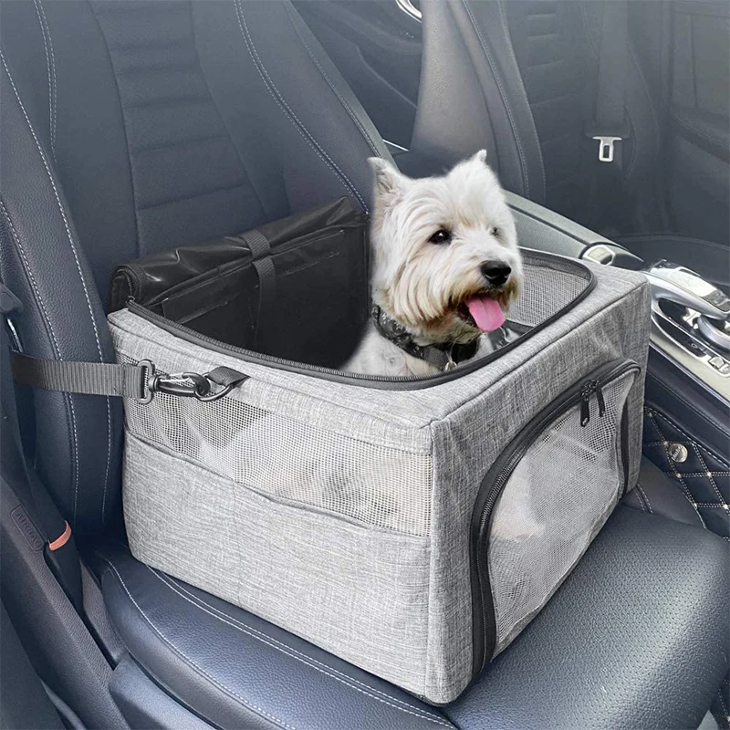 Portable Dog Car Seat Belt Booster Travel Carrier Folding Bag For Pet Cat Puppy