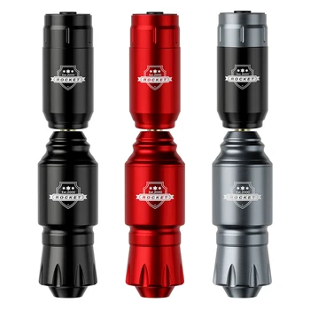 Set di macchinette per tatuaggi professionali Mini Rocket Motore giapponese Alimentatore per tatuaggi wireless Kit penna per tatuaggi rotativa con interfaccia RCA