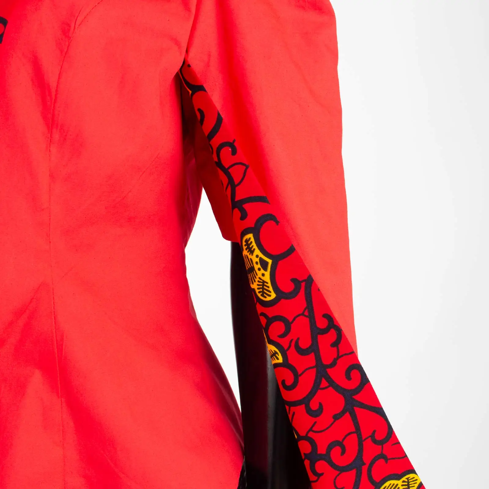 African Women's Jacket Coat  Ankara Print Patchwork Long Sleeve Casual Blazer Top Slim Fit Dashiki Women Clothing 1A2024001
