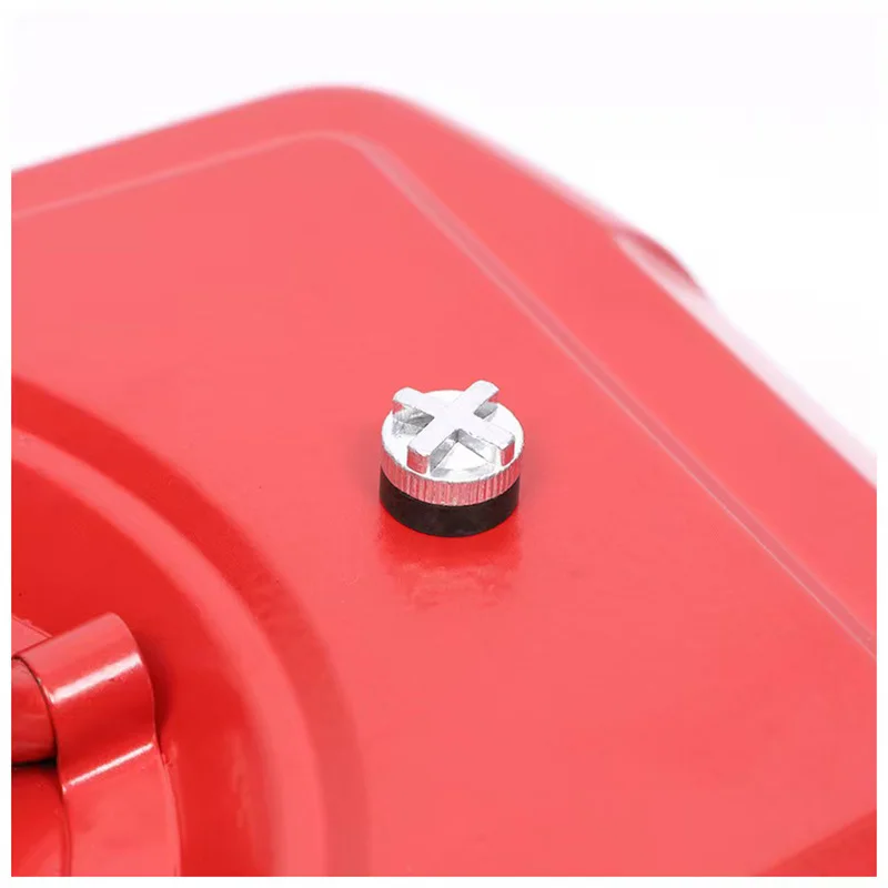 Red Orizontal Oil Drum 5L/10L/20L Portable Oil Drum Aluminum Cover Iron Barrel Car Mounted Motorcycle Spare Fuel Tank