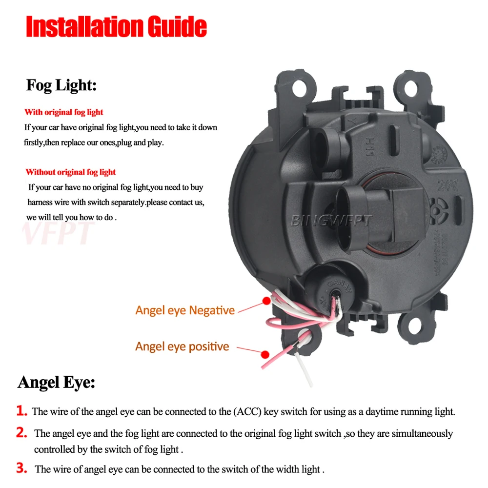 farol de led para citroen luz de olhos de lâmpadas drl