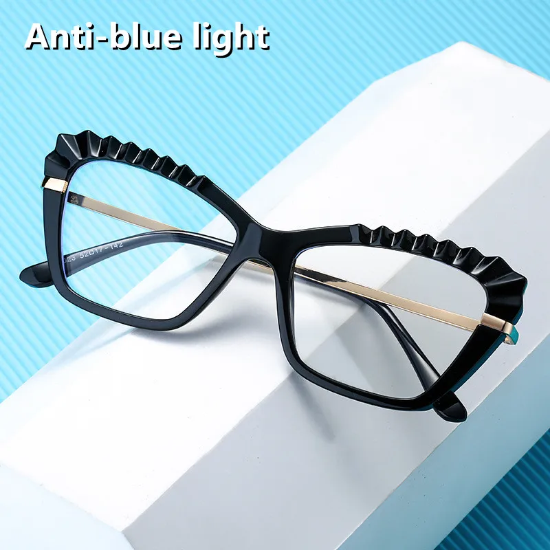 

Personality Trends Office Anti Blue Light Blocking Cat Eye Glasses Computer Women Spectacles Vision Care Gaming Eyeglasses