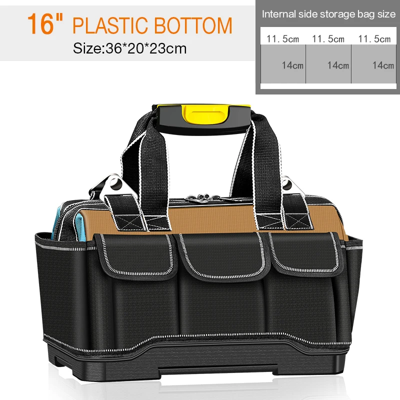 rolling tool bag Multi-Function Tool Bag 1680D Oxford Cloth Electrician Bag, Multi-Pocket Waterproof Anti-Fall Storage Bag best tool chest Tool Storage Items