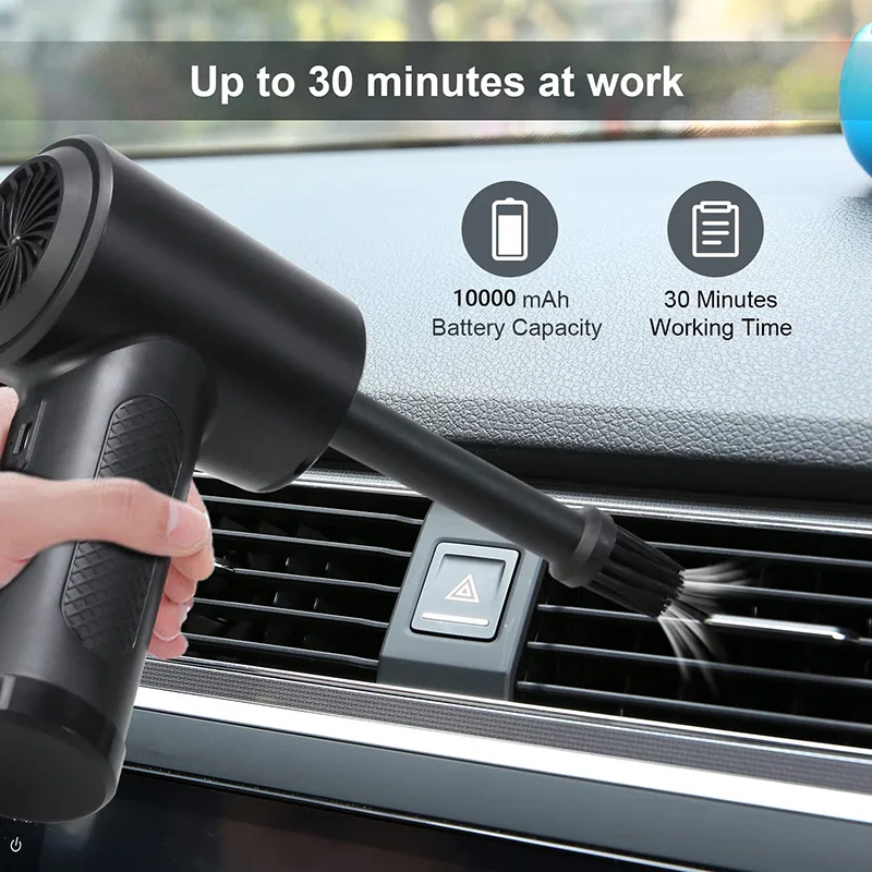 Compressed Air Duster Computer Laptop Keyboard Car Camera Cleaning 51000 RPM USB Charging Portable Wireless Air Blower