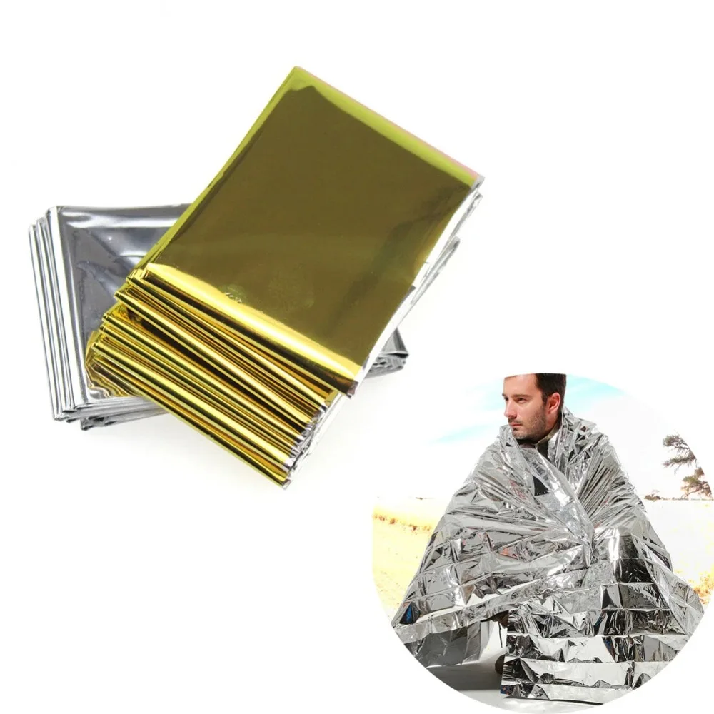 VITCOCO 21*16cm Silver Multi Functional First-aid PET Insulation Blanket Survival Blanket Sunscreen Emergency