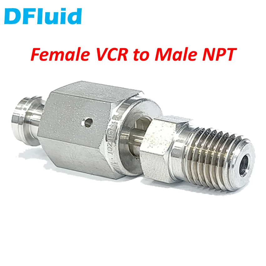 여성 VCR 남성 NPT 파이프 피팅 스테인레스 스틸 316 페이스 씰 피팅 1/8 1/4 3/8, 1/2 인치 고순도 교체
