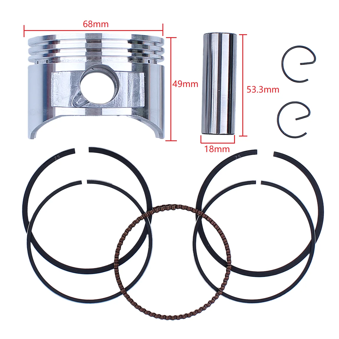 68mm Connecting Rod Piston Ring Full Gasket Kit For Honda GX160 6.5HP GX 160 Engine Motor Lawn Mower Spare Parts 5