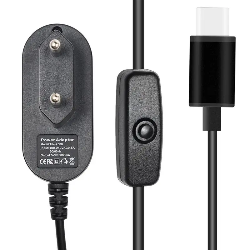 

Power Adapter For 4 Generation 4B 5V 3A Type-C Charger EU US Plug Power Supply For 4 Model B
