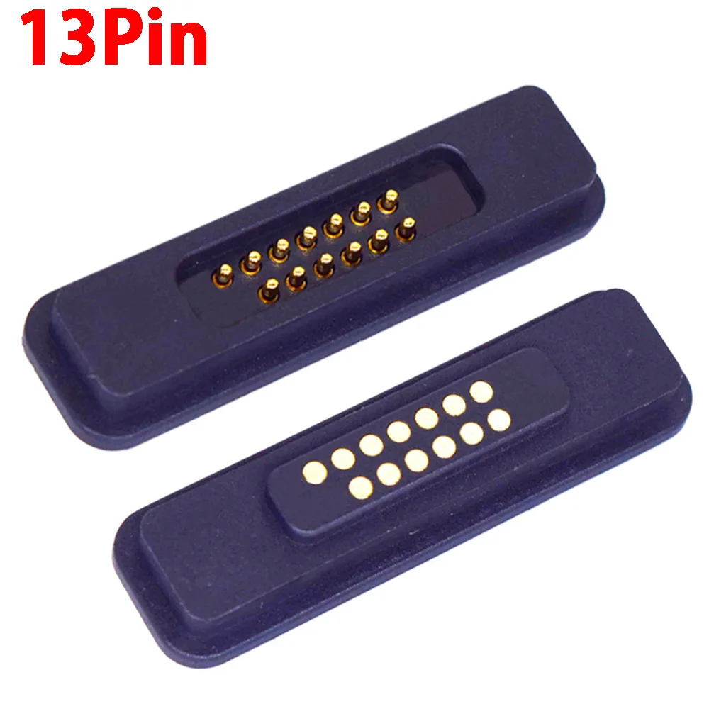 1sets 13Pin DC Magnetic Pogo Pin Connector Pogopin Male Female 2A Waterproof High Current Spring Loaded Power Socket