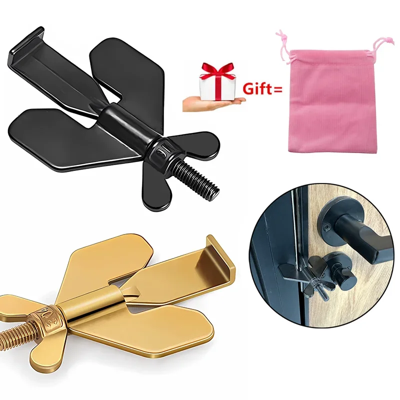 Portable Hotel Door Lock Live alone Self-Defense Door Stop Travel Anti-theft Stopper Childproof Lock Safety Home door latch door lock cylinder