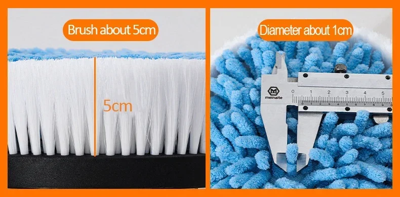Car Wash Mop 360° Rotating Chenille Brush 100cm Long Handle Foam Dispenser