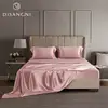 DISANGNI 22 Momme 100% Mulberry Silk Bedding Set - 4-Piece Luxury (2 Pillowcases, 1 Fitted Sheet, 1 Flat Sheet) - 6A Grade Natur 3