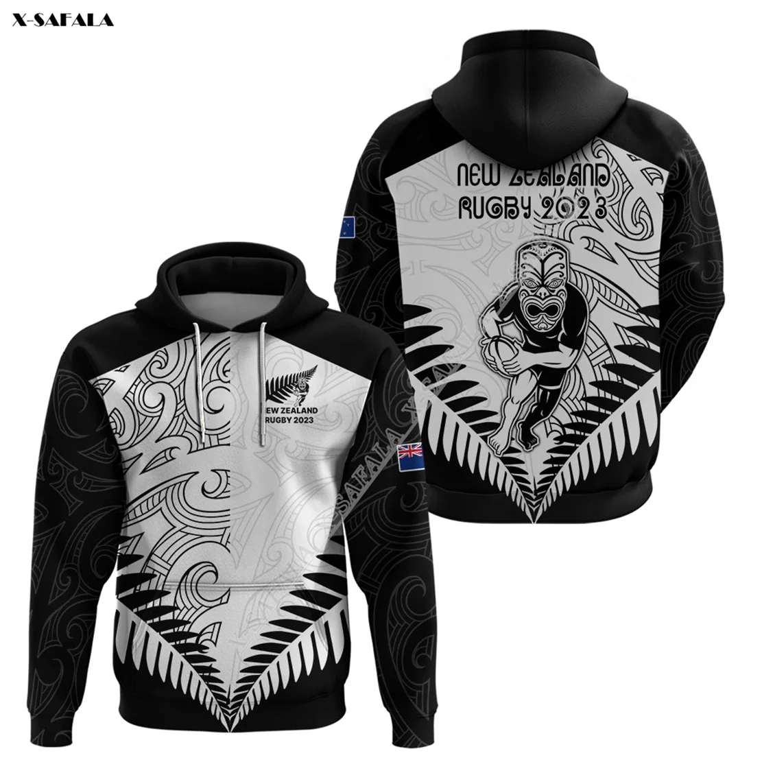 

Stylised Maori Koru New Zealand Rugby Aotearoa 3D Printed Zipper Hoodie Men Pullover Sweatshirt Hooded Jersey Jumper Shirt