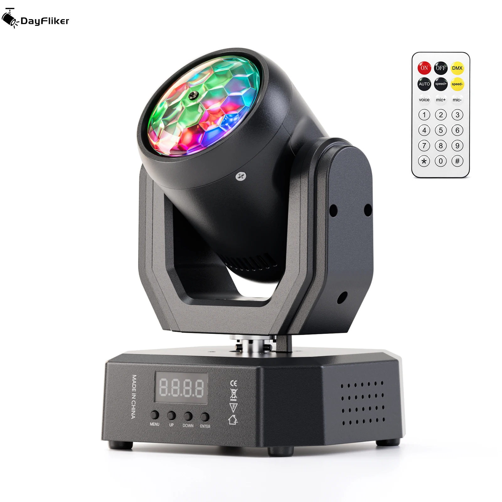 DayFlicker 30W Mini Magic Ball Beam Moving Head Light DMX512 9CH Control channel 5 Control Modes For Home Party Stage Lighting