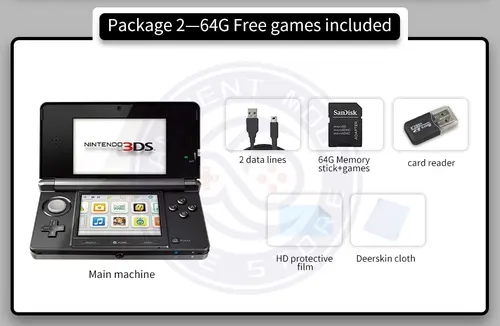 닌텐도 3DS 콘솔, 레드 3.5 인치 소형 화면, 무료 게임, 오리지널 핸드헬드 게임 콘솔 7