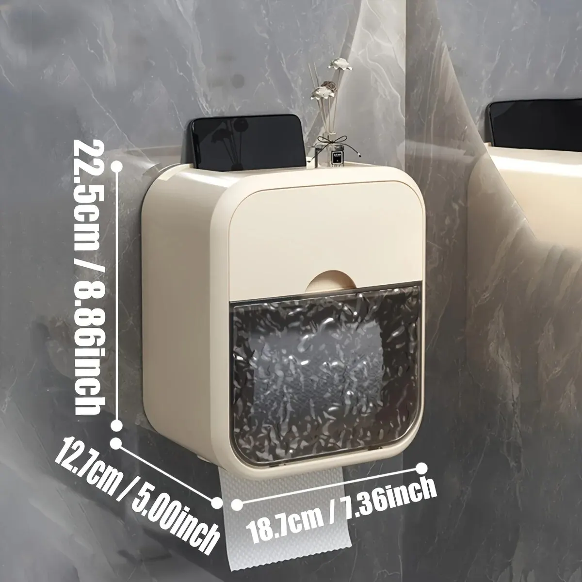 Tissue Box Texture Appearance Toilet Wall Mounted