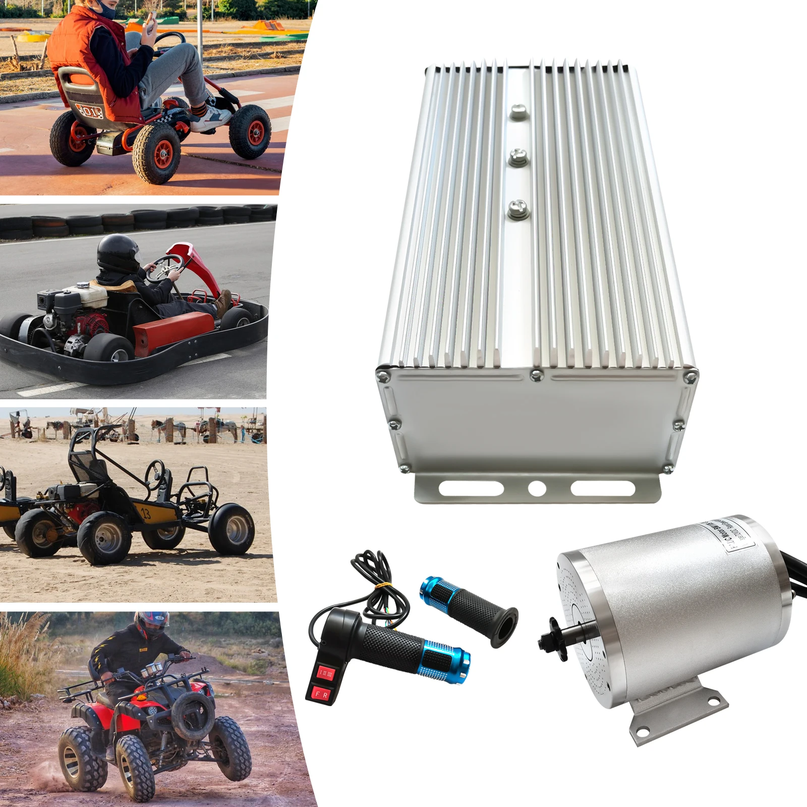 Kit Pédale électrique Go-kart Kit Moteur Brushless 72V 3000W Avec Pédalier - Pour Tricycle, Quadricycle Ou Kart électrique - Neuf Moteur MY1020 Sans Balais
