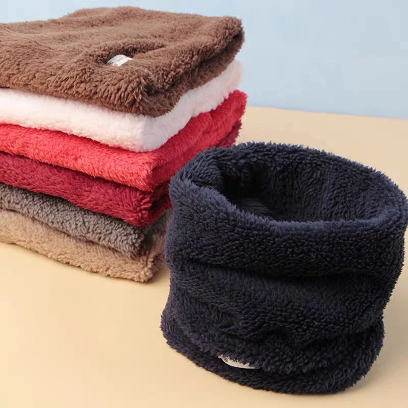 Velvet Girls Neck Scarf Toddler Winter Scarf Thick Warm Boys Baby Plush Collar Children Ring Winter Accessories
