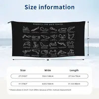 F1 Race Tracks Beach Towel Soft Microfiber Quick Dry Absorbent Quick Towels For Pool 2