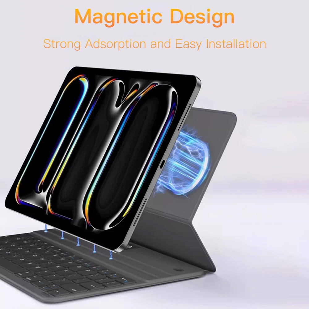 Magic Keyboard Magnetic for iPad 11th 10th Bluetooth Keyboard