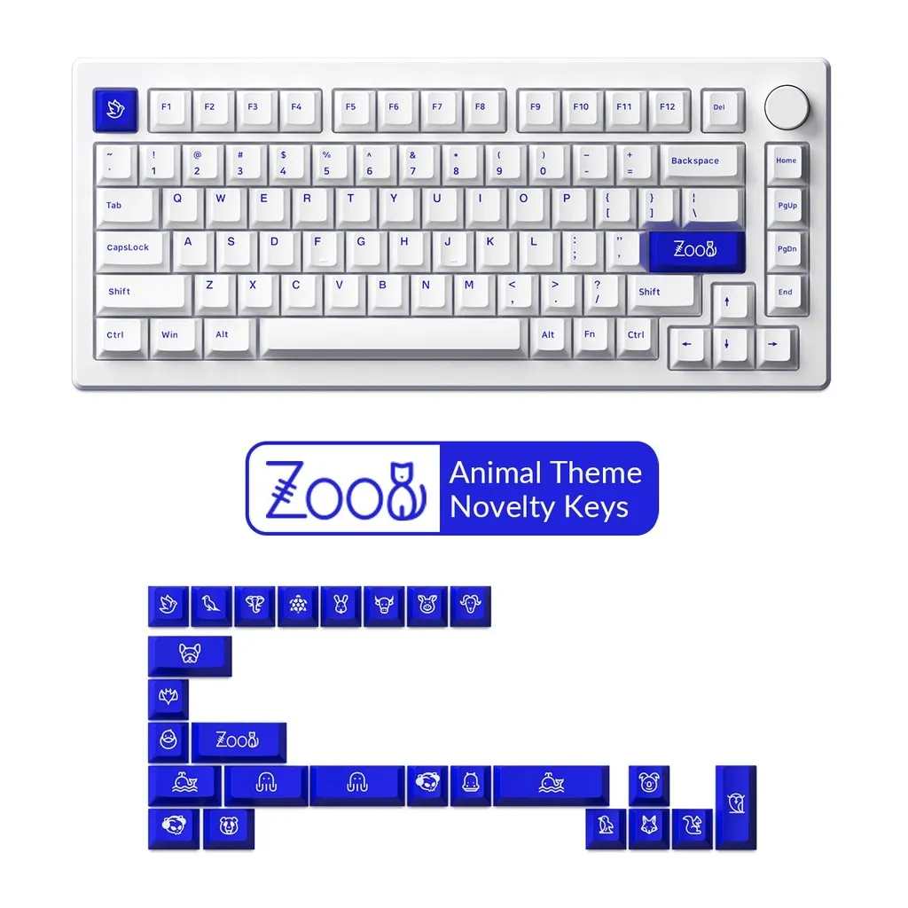 Akko mod 007 pcブルー75% メカニカルキーボード有線ホットスワップで 