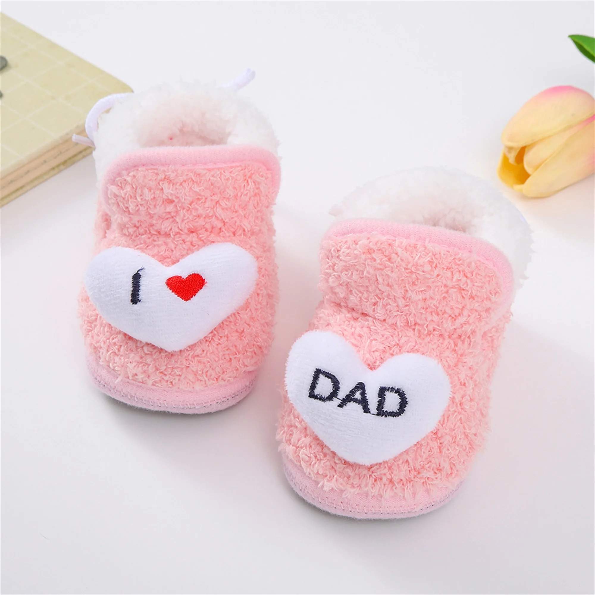 Warm and Cozy Baby Winter Boots Soft Sole Non-Slip First Walking Shoes for Toddler Girls and Boys Cute Infant Shoes