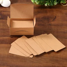 

200pcs Retro Memo Pads DIY Kraft Blank Greeting Graffiti Postcard Handwritten Words Message Cards(each 100 White Leather Color