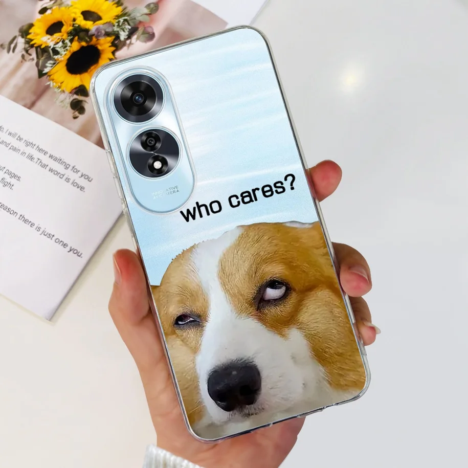 2024 New Stylish Flower Transparent Soft Silicone Slim Back Cover