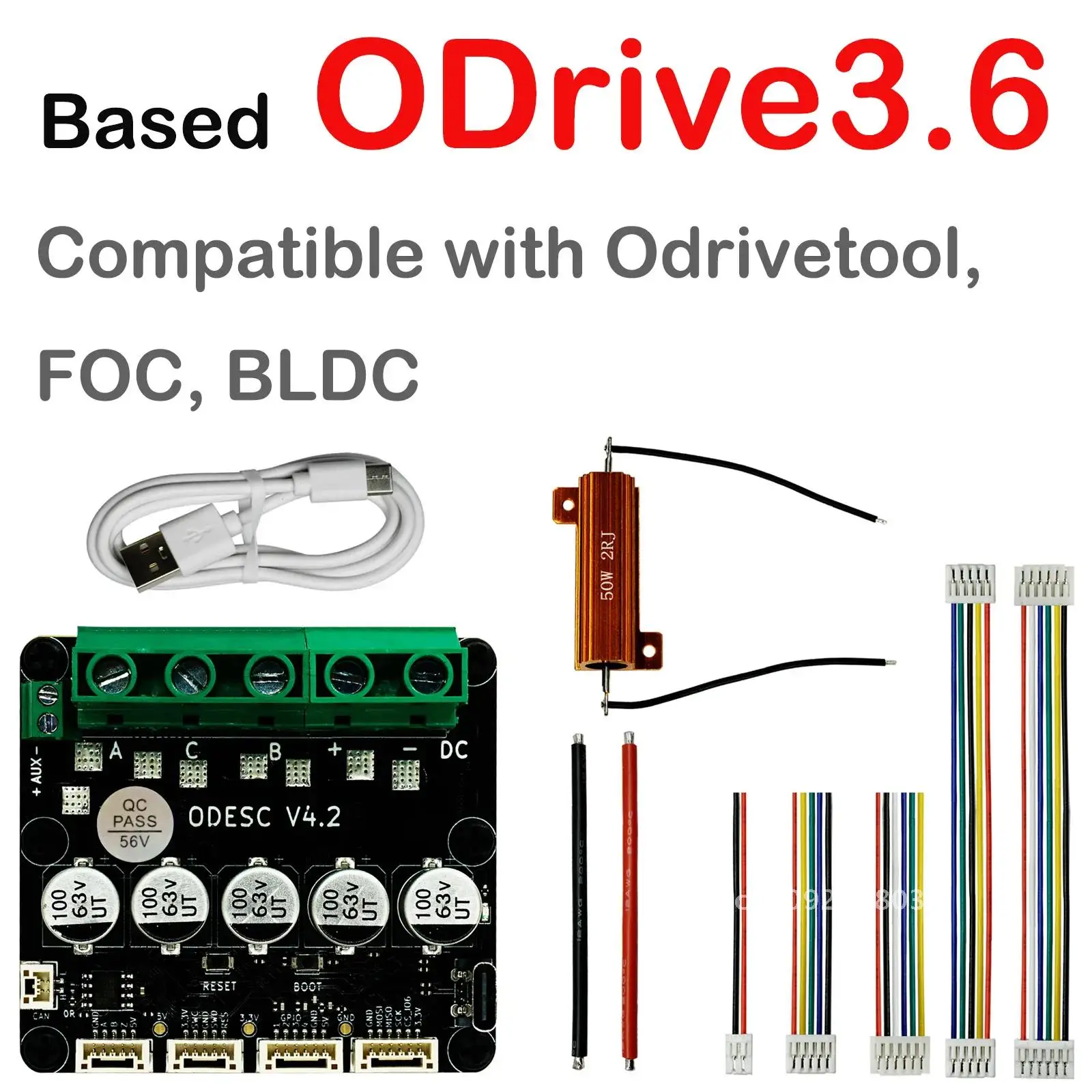 Odesc V4.2 Single-drive Precision Brushless Servo 3.6 Controller, With Based On Motor Foc, Odrive Odrivetool, Bldc Compatible
